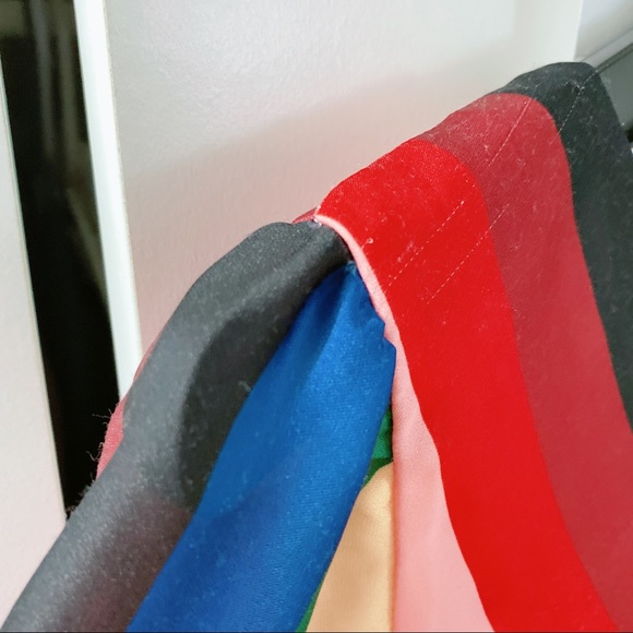 ALICE + OLIVIA Rainbow Stripe Dress - Picture 6 of 7